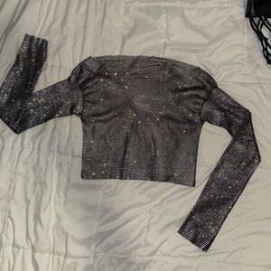 Sequins SwimSuit Cover Shirt